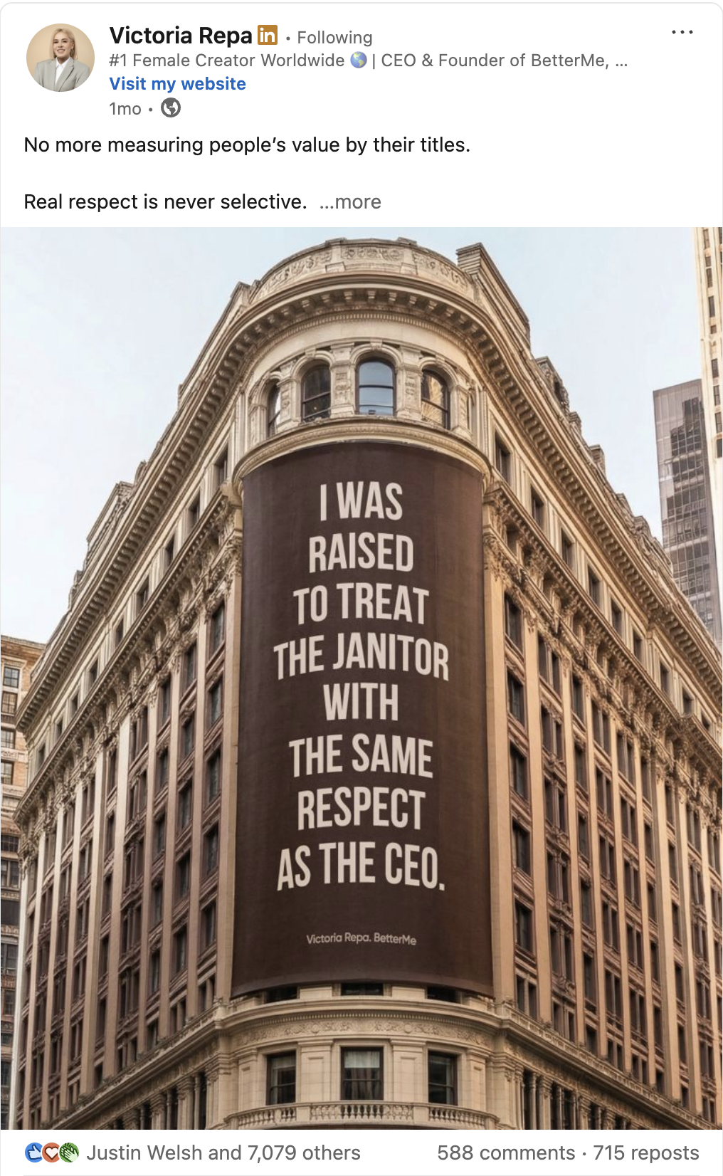 LinkedIn post by Victoria Repa